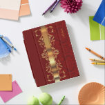 Elegantes Gold u. Rot prägen Damast-Leder iPad Hülle<br><div class="desc">Elegantes Gold u. Rot prägen Damast-Leder-Druck mit DIY Text. 100% kundengerecht. Bereiten Sie vor, um die Kästen auszufüllen oder den BESONDERS ANFERTIGEN Knopf an zu klicken, um irgendwelche des Textes oder der Grafiken hinzuzufügen, zu bewegen, zu löschen oder zu ändern. Gemacht mit hohem Entschließungsvektor und/oder digitalen Grafiken für einen beruflichen...</div>
