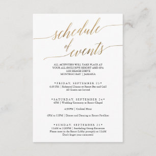 Elegantes Gold und Black Wedding Programm