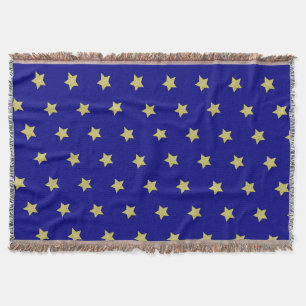 Elegantes Gold- und Blausterne-Muster Decke