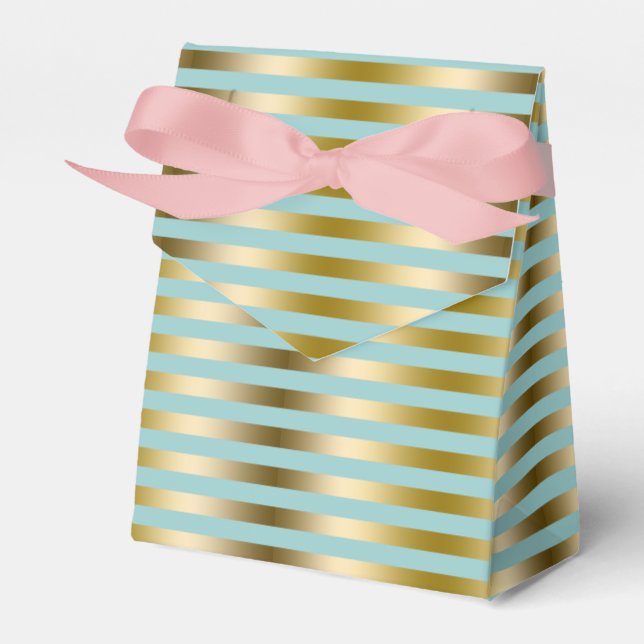 Elegantes Gold- und Blautafel Geschenkschachtel (Vorderseite)
