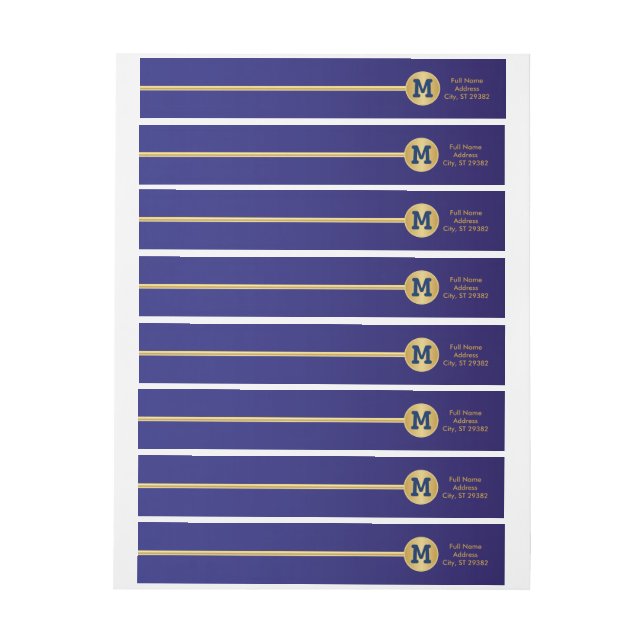 Elegantes Gold und Dunkelblau Design (Bogen)