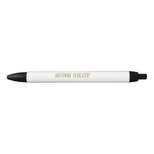Elegantes Gold- und Grau-Monogramm I Minimalistisc Kugelschreiber