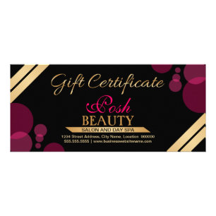 Elegantes Gold- und Hot-Pink-Geschenkgutschein Werbekarte