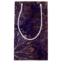 Elegantes Gold und Lila Mandala-Muster