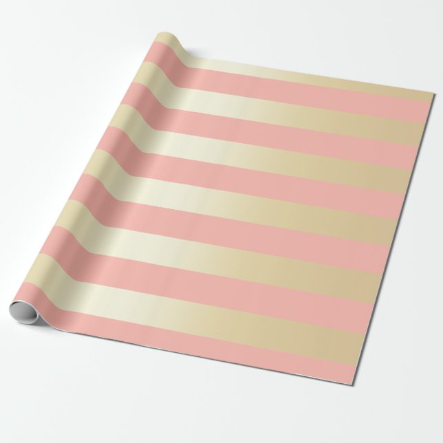 Elegantes Gold- und rosa Weihnachtsgestaltermuster Geschenkpapier (Ungerollt)