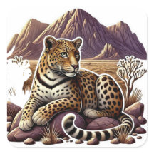 Elegantes Gold und schwarz-arabischer Leopard