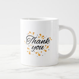 Elegantes Gold und Schwarz Dankeschön Ästhetik  Jumbo-Tasse