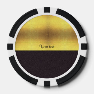 Elegantes Gold und Schwarz Pokerchips