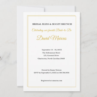 Elegantes Gold- und Schwarz-Themen-Brunch für die  Einladung