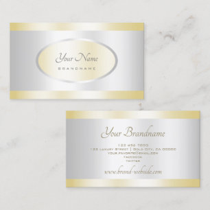 Elegantes Gold- und Silbereffektdesign Beruflich Visitenkarte