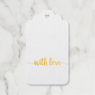 Elegantes Gold und Weiß mit Liebe Individuelle Nam Geschenkanhänger