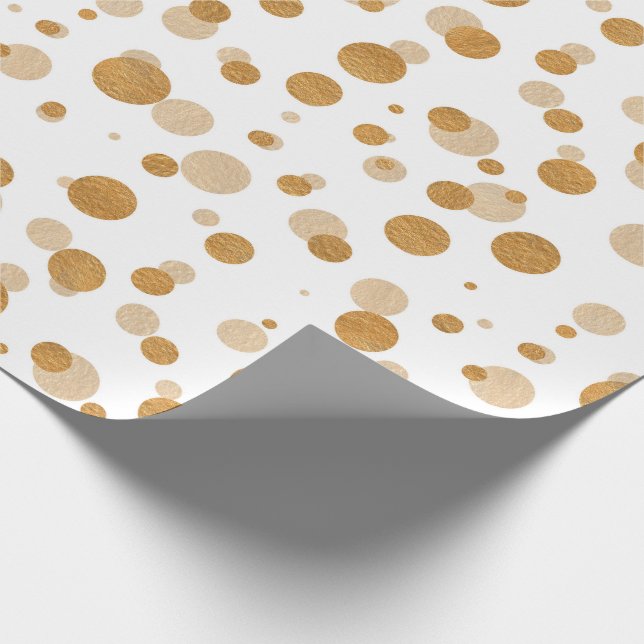 Elegantes Gold und weiße Weihnachten  Geschenkpapier (Ecke)