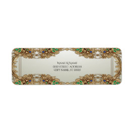 Elegantes Gold Verzierte Rücksendeadresse