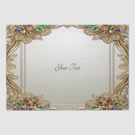 Elegantes Gold Verziertes Gewehrpapier Seidenpapier