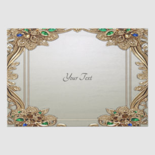 Elegantes Gold Verziertes Gewehrpapier Seidenpapier
