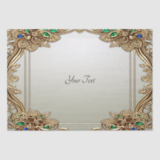 Elegantes Gold Verziertes Gewehrpapier Seidenpapier