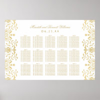 Elegantes Gold Vintager Glamour Hochzeitssitze