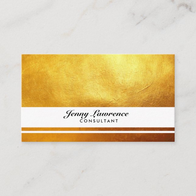 Elegantes Gold Visitenkarte (Vorderseite)