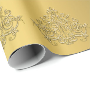 Elegantes Gold Weihnachtsgeschmack Geschenkpapier