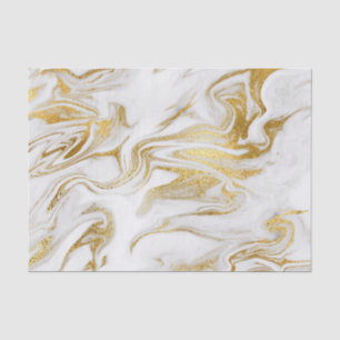 Elegantes Gold Weißes Imitat Marmor Weihnachten Seidenpapier