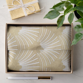 Elegantes Gold & White Art-Deko-Muster Seidenpapier