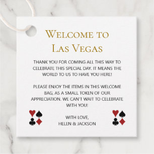 Elegantes Gold Willkommen bei der Vegas Welcome Ba Geschenkanhänger