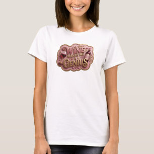 Elegantes Gold WINE MAKES ME A GENIUS Zitat-Shirt T-Shirt