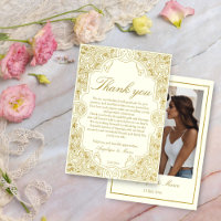 Elegantes Goldelfenbein Vintages verziertes Foto H