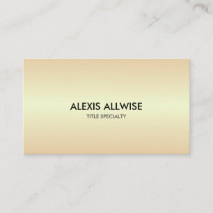 Elegantes golden beige metallisches Aussehen Visitenkarte