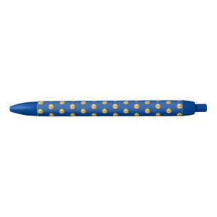 Elegantes Golden Confetti Muster auf blau Kugelschreiber