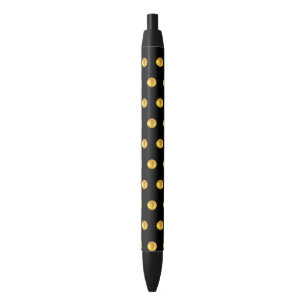 Elegantes Golden Confetti Muster auf schwarz Kugelschreiber