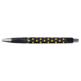 Elegantes Golden Confetti Muster auf schwarz Kugelschreiber
