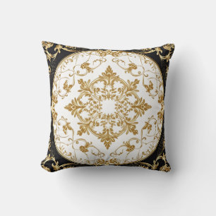 Elegantes Golden Floral Ornament Kissen