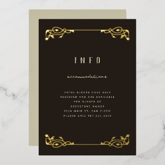 Elegantes Golden Foil Parco Tassino Folieneinladung