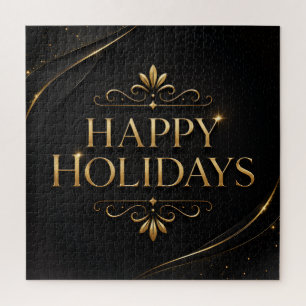 Elegantes Golden Happy Holidays Luxusdesign