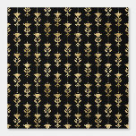 Elegantes Golden Tulip Art Deco Tapete<br><div class="desc">Elegante Tapete für moderne Räume mit einem verzierten Deko-Muster aus Goldkunst auf schwarzem Hintergrund.</div>