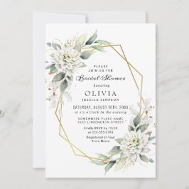 Elegantes Golden Watercolor Brautparty Einladung