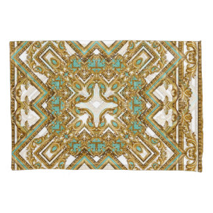 Elegantes goldenes Barock, Zierdesign. Kissenbezug