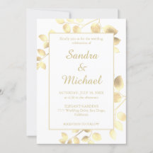 Elegantes, goldenes Blätter Hochzeit