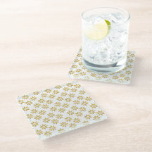 Elegantes goldenes Blume-Muster weiß