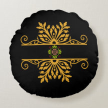 Elegantes goldenes Blumenornament im Barockstil