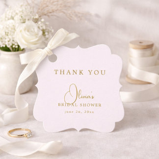 Elegantes Goldenes Brautparty-Dankeschön-Tag Geschenkanhänger
