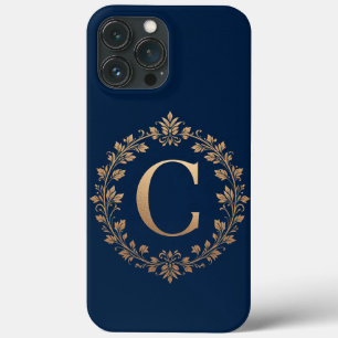 Elegantes goldenes C-Initialmonogramm Case-Mate iPhone Hülle