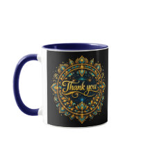 Elegantes goldenes "Danke"-Mandala-Design mit Luxu