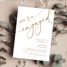 Elegantes Goldenes Drehbuch Wir sind Verlobte Enga