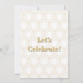 Elegantes goldenes geometrisches Design Einladung