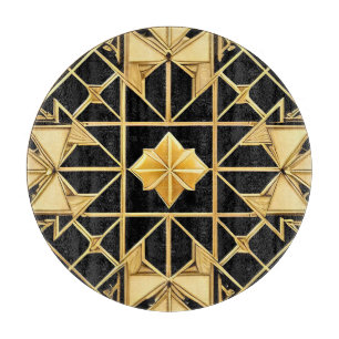 Elegantes goldenes geometrisches Musterdesign Schneidebrett