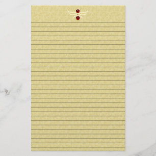 Elegantes Goldenes Geschirr mit optionalen Linien Briefpapier