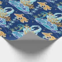 Elegantes goldenes glitzerndes Blau unter dem Meer