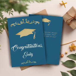 Elegantes goldenes Glückwunsch-Abschieds-Ornament Karte